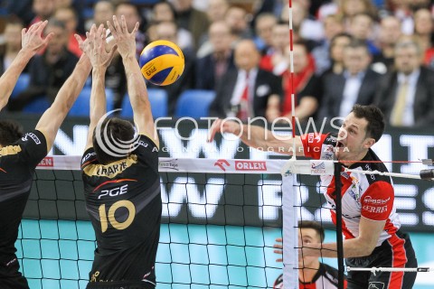  10.02.2016 RZESZOW<br />SIATKOWKA PLUSLIGA 2015/2016 MEN VOLLEYBALL POLAND POLISH PLUS LIGA LEAGUE SEASON 2015/2016<br />MECZ ASSECO RESOVIA RZESZOW - PGE SKRA BELCHATOW <br />N/Z OLIEG ACHREM ( ALEH AKHREM ) <br /> 