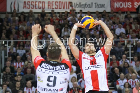  10.02.2016 RZESZOW<br />SIATKOWKA PLUSLIGA 2015/2016 MEN VOLLEYBALL POLAND POLISH PLUS LIGA LEAGUE SEASON 2015/2016<br />MECZ ASSECO RESOVIA RZESZOW - PGE SKRA BELCHATOW <br />N/Z FABIAN DRZYZGA DMYTRO PASHYTSKYY ( PASZYCKI ) <br /> 