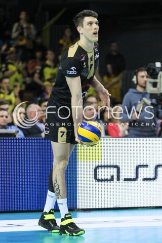  10.02.2016 RZESZOW<br />SIATKOWKA PLUSLIGA 2015/2016 MEN VOLLEYBALL POLAND POLISH PLUS LIGA LEAGUE SEASON 2015/2016<br />MECZ ASSECO RESOVIA RZESZOW - PGE SKRA BELCHATOW <br />N/Z FACUNDO CONTE SYLWETKA <br /> 