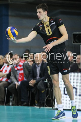  10.02.2016 RZESZOW<br />SIATKOWKA PLUSLIGA 2015/2016 MEN VOLLEYBALL POLAND POLISH PLUS LIGA LEAGUE SEASON 2015/2016<br />MECZ ASSECO RESOVIA RZESZOW - PGE SKRA BELCHATOW <br />N/Z SRECKO LISINAC SYLWETKA <br /> 