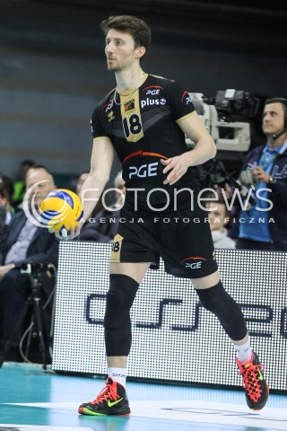  10.02.2016 RZESZOW<br />SIATKOWKA PLUSLIGA 2015/2016 MEN VOLLEYBALL POLAND POLISH PLUS LIGA LEAGUE SEASON 2015/2016<br />MECZ ASSECO RESOVIA RZESZOW - PGE SKRA BELCHATOW <br />N/Z NICOLAS MARECHAL SYLWETKA <br /> 