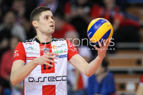  10.02.2016 RZESZOW<br />SIATKOWKA PLUSLIGA 2015/2016 MEN VOLLEYBALL POLAND POLISH PLUS LIGA LEAGUE SEASON 2015/2016<br />MECZ ASSECO RESOVIA RZESZOW - PGE SKRA BELCHATOW <br />N/Z NIKOLAY PENCHEV ( NIKOLAJ PENCZEW ) SYLWETKA <br /> 
