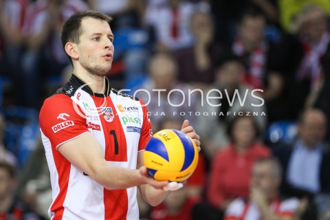  10.02.2016 RZESZOW<br />SIATKOWKA PLUSLIGA 2015/2016 MEN VOLLEYBALL POLAND POLISH PLUS LIGA LEAGUE SEASON 2015/2016<br />MECZ ASSECO RESOVIA RZESZOW - PGE SKRA BELCHATOW <br />N/Z BARTOSZ KUREK SYLWETKA <br /> 