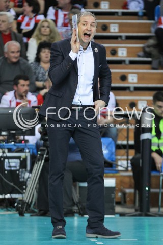  10.02.2016 RZESZOW<br />SIATKOWKA PLUSLIGA 2015/2016 MEN VOLLEYBALL POLAND POLISH PLUS LIGA LEAGUE SEASON 2015/2016<br />MECZ ASSECO RESOVIA RZESZOW - PGE SKRA BELCHATOW <br />N/Z ANDRZEJ KOWAL - I TRENER ( HEAD COACH ) SYLWETKA ZLOSC EMOCJE SYLWETKA <br /> 