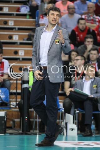  10.02.2016 RZESZOW<br />SIATKOWKA PLUSLIGA 2015/2016 MEN VOLLEYBALL POLAND POLISH PLUS LIGA LEAGUE SEASON 2015/2016<br />MECZ ASSECO RESOVIA RZESZOW - PGE SKRA BELCHATOW <br />N/Z MIGUEL ANGEL FALASCA - I TRENER ( HEAD COACH ) SYLWETKA <br /> 