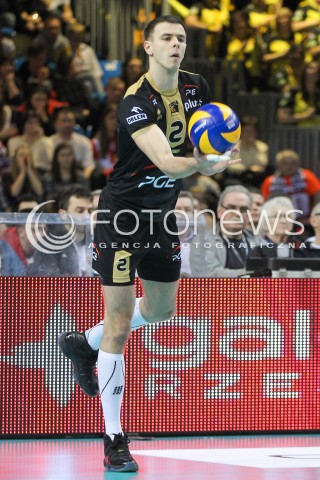  10.02.2016 RZESZOW<br />SIATKOWKA PLUSLIGA 2015/2016 MEN VOLLEYBALL POLAND POLISH PLUS LIGA LEAGUE SEASON 2015/2016<br />MECZ ASSECO RESOVIA RZESZOW - PGE SKRA BELCHATOW <br />N/Z MARIUSZ WLAZLY SYLWETKA <br /> 