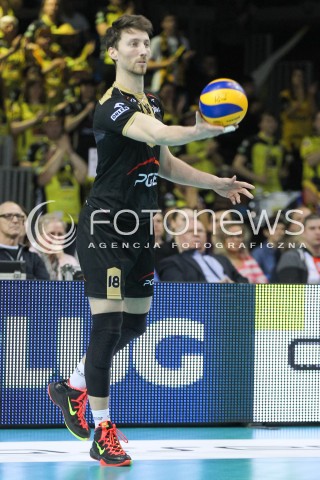  10.02.2016 RZESZOW<br />SIATKOWKA PLUSLIGA 2015/2016 MEN VOLLEYBALL POLAND POLISH PLUS LIGA LEAGUE SEASON 2015/2016<br />MECZ ASSECO RESOVIA RZESZOW - PGE SKRA BELCHATOW <br />N/Z NICOLAS MARECHAL SYLWETKA <br /> 
