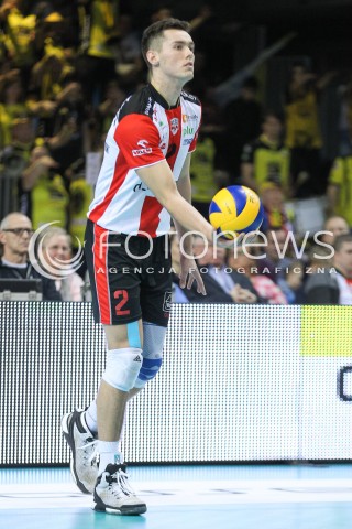  10.02.2016 RZESZOW<br />SIATKOWKA PLUSLIGA 2015/2016 MEN VOLLEYBALL POLAND POLISH PLUS LIGA LEAGUE SEASON 2015/2016<br />MECZ ASSECO RESOVIA RZESZOW - PGE SKRA BELCHATOW <br />N/Z THOMAS JAESCHKE SYLWETKA <br /> 