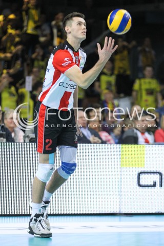  10.02.2016 RZESZOW<br />SIATKOWKA PLUSLIGA 2015/2016 MEN VOLLEYBALL POLAND POLISH PLUS LIGA LEAGUE SEASON 2015/2016<br />MECZ ASSECO RESOVIA RZESZOW - PGE SKRA BELCHATOW <br />N/Z THOMAS JAESCHKE SYLWETKA <br /> 