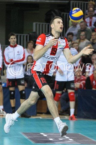  10.02.2016 RZESZOW<br />SIATKOWKA PLUSLIGA 2015/2016 MEN VOLLEYBALL POLAND POLISH PLUS LIGA LEAGUE SEASON 2015/2016<br />MECZ ASSECO RESOVIA RZESZOW - PGE SKRA BELCHATOW <br />N/Z RUSSELL HOLMES SYLWETKA <br /> 