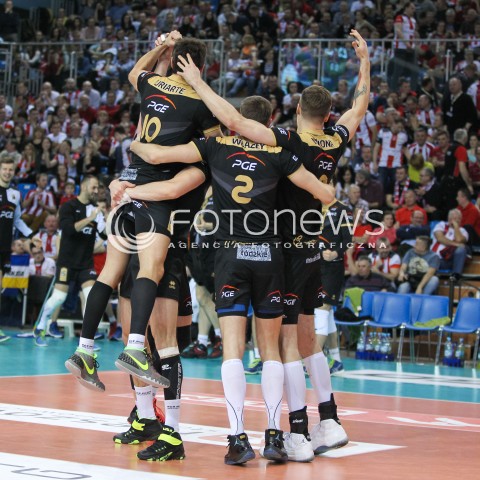  10.02.2016 RZESZOW<br />SIATKOWKA PLUSLIGA 2015/2016 MEN VOLLEYBALL POLAND POLISH PLUS LIGA LEAGUE SEASON 2015/2016<br />MECZ ASSECO RESOVIA RZESZOW - PGE SKRA BELCHATOW <br />N/Z RADOSC SIATKARZY PGE SKRY BELCHATOW<br /> 