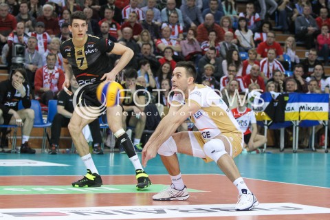  10.02.2016 RZESZOW<br />SIATKOWKA PLUSLIGA 2015/2016 MEN VOLLEYBALL POLAND POLISH PLUS LIGA LEAGUE SEASON 2015/2016<br />MECZ ASSECO RESOVIA RZESZOW - PGE SKRA BELCHATOW <br />N/Z ROBERT MILCZAREK FACUNDO CONTE <br /> 