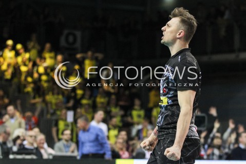  10.02.2016 RZESZOW<br />SIATKOWKA PLUSLIGA 2015/2016 MEN VOLLEYBALL POLAND POLISH PLUS LIGA LEAGUE SEASON 2015/2016<br />MECZ ASSECO RESOVIA RZESZOW - PGE SKRA BELCHATOW <br />N/Z KRZYSZTOF IGNACZAK RADOSC EMOCJE SYLWETKA <br /> 