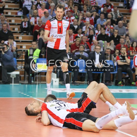  10.02.2016 RZESZOW<br />SIATKOWKA PLUSLIGA 2015/2016 MEN VOLLEYBALL POLAND POLISH PLUS LIGA LEAGUE SEASON 2015/2016<br />MECZ ASSECO RESOVIA RZESZOW - PGE SKRA BELCHATOW <br />N/Z RUSSELL HOLMES NIKOLAY PENCHEV ( NIKOLAJ PENCZEW ) BARTOSZ KUREK SMUTEK PORAZKA PRZEGRANA EMOCJE<br /> 