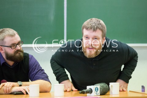  13.02.2016 LODZ<br />WIZYTA LIDERA PARTII RAZEM ADRIANA ZANBERGA W LODZKIEJ AKADEMI HUMANISTYCZNO EKONOMICZNEJ<br />N/Z ADRIAN ZANBERG<br /> 