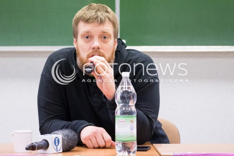  13.02.2016 LODZ<br />WIZYTA LIDERA PARTII RAZEM ADRIANA ZANBERGA W LODZKIEJ AKADEMI HUMANISTYCZNO EKONOMICZNEJ<br />N/Z ADRIAN ZANBERG<br /> 