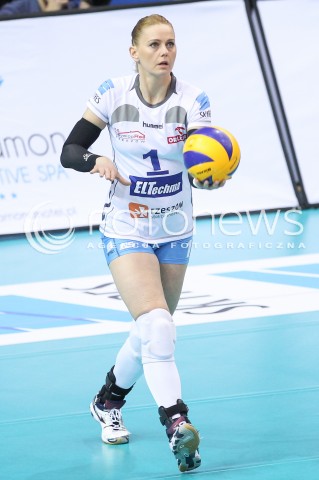  13.02.2016 RZESZOW <br />SIATKOWKA ORLEN LIGA 2015/2016 <br />WOMEN VOLLEYBALL POLAND POLISH ORLENLIGA LEAGUE SEASON 2015/2016 <br />MECZ DEVELOPRES SKYRES RZESZOW - BKS ALUPROF PROFI CREDIT BIELSKO - BIALA<br />N/Z EWA CABAJEWSKA SYLWETKA <br /> 