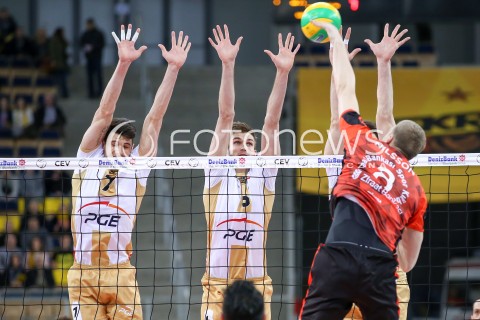  17.02.2016 LODZ POLAND<br />
SIATKOWKA LIGA MISTRZOW MEN CEV VOLLEYBALL CHAMPIONS LEAGUE 2015/2016<br />
MATCH PGE SKRA BELCHATOW - ZIRAAT BANKASI ANKARA<br />
N/Z KAROL KLOS FACUNDO CONTE<br />
 