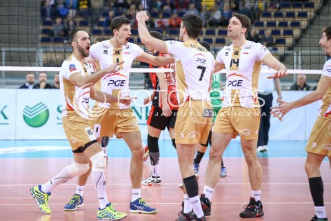  17.02.2016 LODZ POLAND<br />
SIATKOWKA LIGA MISTRZOW MEN CEV VOLLEYBALL CHAMPIONS LEAGUE 2015/2016<br />
MATCH PGE SKRA BELCHATOW - ZIRAAT BANKASI ANKARA<br />
N/Z RADOSC EMOCJE<br />
 