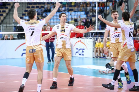  17.02.2016 LODZ POLAND<br />
SIATKOWKA LIGA MISTRZOW MEN CEV VOLLEYBALL CHAMPIONS LEAGUE 2015/2016<br />
MATCH PGE SKRA BELCHATOW - ZIRAAT BANKASI ANKARA<br />
N/Z RADOSC EMOCJE<br />
 