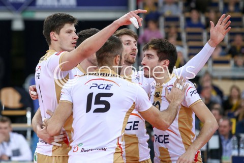  17.02.2016 LODZ POLAND<br />
SIATKOWKA LIGA MISTRZOW MEN CEV VOLLEYBALL CHAMPIONS LEAGUE 2015/2016<br />
MATCH PGE SKRA BELCHATOW - ZIRAAT BANKASI ANKARA<br />
N/Z RADOSC EMOCJE WYGRANA<br />
 