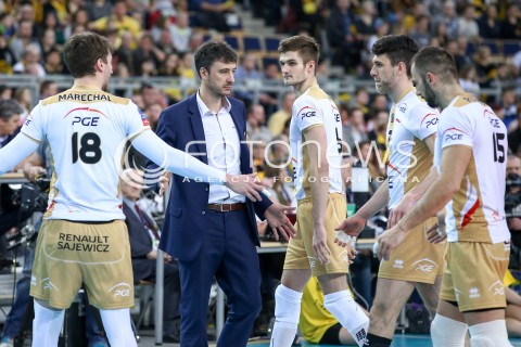  17.02.2016 LODZ POLAND<br />
SIATKOWKA LIGA MISTRZOW MEN CEV VOLLEYBALL CHAMPIONS LEAGUE 2015/2016<br />
MATCH PGE SKRA BELCHATOW - ZIRAAT BANKASI ANKARA<br />
N/Z TRENER ANGEL MIGUEL FERNANDEZ FALASCA<br />
 