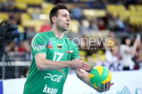  17.02.2016 LODZ POLAND<br />
SIATKOWKA LIGA MISTRZOW MEN CEV VOLLEYBALL CHAMPIONS LEAGUE 2015/2016<br />
MATCH PGE SKRA BELCHATOW - ZIRAAT BANKASI ANKARA<br />
N/Z ROBERT MILCZAREK SYLWETKA<br />
 