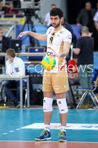  17.02.2016 LODZ POLAND<br />
SIATKOWKA LIGA MISTRZOW MEN CEV VOLLEYBALL CHAMPIONS LEAGUE 2015/2016<br />
MATCH PGE SKRA BELCHATOW - ZIRAAT BANKASI ANKARA<br />
N/Z MARCIN JANUSZ SYLWETKA<br />
 
