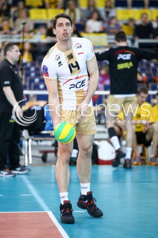  17.02.2016 LODZ POLAND<br />
SIATKOWKA LIGA MISTRZOW MEN CEV VOLLEYBALL CHAMPIONS LEAGUE 2015/2016<br />
MATCH PGE SKRA BELCHATOW - ZIRAAT BANKASI ANKARA<br />
N/Z MARCEL GROMADOWSKI SYLWETKA<br />
 