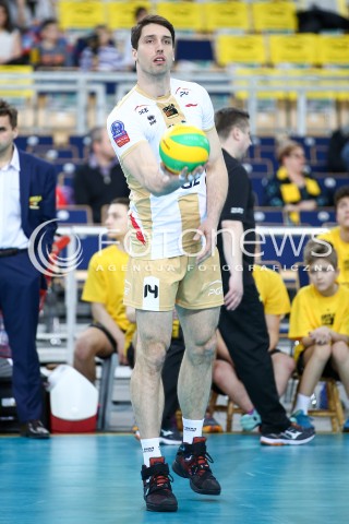  17.02.2016 LODZ POLAND<br />
SIATKOWKA LIGA MISTRZOW MEN CEV VOLLEYBALL CHAMPIONS LEAGUE 2015/2016<br />
MATCH PGE SKRA BELCHATOW - ZIRAAT BANKASI ANKARA<br />
N/Z MARCEL GROMADOWSKI SYLWETKA<br />
 