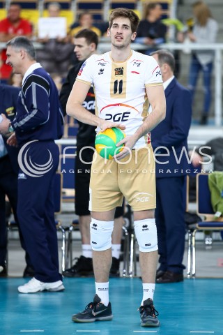  17.02.2016 LODZ POLAND<br />
SIATKOWKA LIGA MISTRZOW MEN CEV VOLLEYBALL CHAMPIONS LEAGUE 2015/2016<br />
MATCH PGE SKRA BELCHATOW - ZIRAAT BANKASI ANKARA<br />
N/Z MIHAJLO STANKOVIC SYLWETKA<br />
 