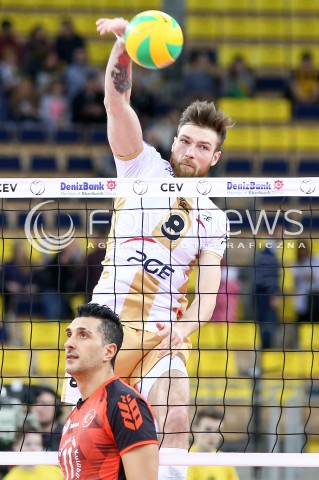  17.02.2016 LODZ POLAND<br />
SIATKOWKA LIGA MISTRZOW MEN CEV VOLLEYBALL CHAMPIONS LEAGUE 2015/2016<br />
MATCH PGE SKRA BELCHATOW - ZIRAAT BANKASI ANKARA<br />
N/Z ANDRZEJ WRONA SYLWETKA<br />
 