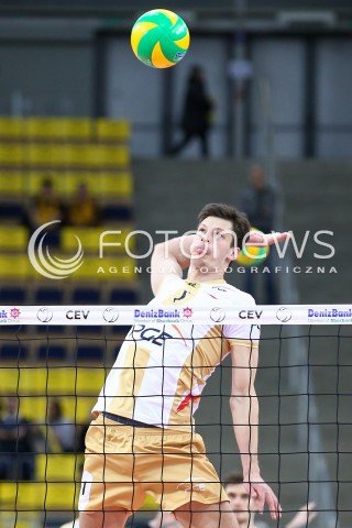  17.02.2016 LODZ POLAND<br />
SIATKOWKA LIGA MISTRZOW MEN CEV VOLLEYBALL CHAMPIONS LEAGUE 2015/2016<br />
MATCH PGE SKRA BELCHATOW - ZIRAAT BANKASI ANKARA<br />
N/Z SRECKO LISINAC SYLWETKA<br />
 