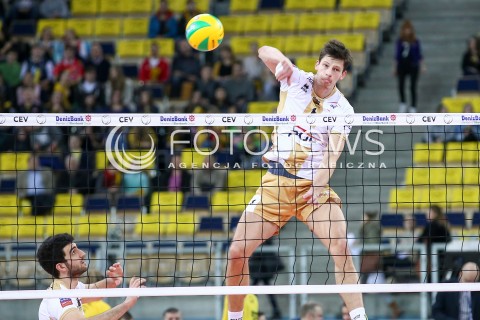  17.02.2016 LODZ POLAND<br />
SIATKOWKA LIGA MISTRZOW MEN CEV VOLLEYBALL CHAMPIONS LEAGUE 2015/2016<br />
MATCH PGE SKRA BELCHATOW - ZIRAAT BANKASI ANKARA<br />
N/Z SRECKO LISINAC SYLWETKA<br />
 