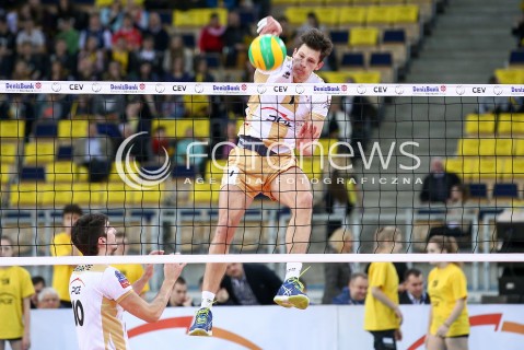  17.02.2016 LODZ POLAND<br />
SIATKOWKA LIGA MISTRZOW MEN CEV VOLLEYBALL CHAMPIONS LEAGUE 2015/2016<br />
MATCH PGE SKRA BELCHATOW - ZIRAAT BANKASI ANKARA<br />
N/Z SRECKO LISINAC SYLWETKA<br />
 