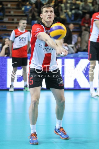  20.02.2016 RZESZOW <br />SIATKOWKA PLUS LIGA 2015/2016 MEN VOLLEYBALL POLAND POLISH PLUSLIGA LEAGUE SEASON 2015/2016 <br />MECZ ASSECO RESOVIA RZESZOW - LUCZNICZKA BYDGOSZCZ <br />N/Z LUKAS TICHACEK SYLWETKA <br /> 