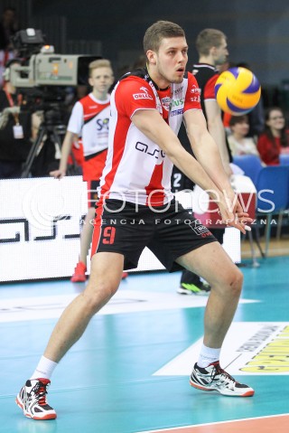  20.02.2016 RZESZOW <br />SIATKOWKA PLUS LIGA 2015/2016 MEN VOLLEYBALL POLAND POLISH PLUSLIGA LEAGUE SEASON 2015/2016 <br />MECZ ASSECO RESOVIA RZESZOW - LUCZNICZKA BYDGOSZCZ <br />N/Z DMYTRO PASHYTSKYY ( PASZYCKI ) SYLWETKA <br /> 