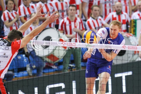  20.02.2016 RZESZOW <br />SIATKOWKA PLUS LIGA 2015/2016 MEN VOLLEYBALL POLAND POLISH PLUSLIGA LEAGUE SEASON 2015/2016 <br />MECZ ASSECO RESOVIA RZESZOW - LUCZNICZKA BYDGOSZCZ <br />N/Z JAKUB JAROSZ <br /> 