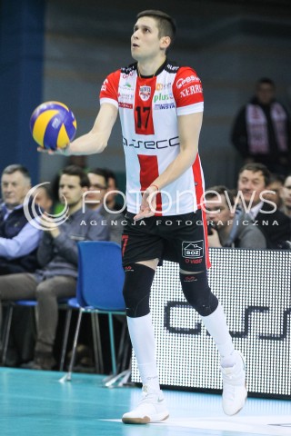  20.02.2016 RZESZOW <br />SIATKOWKA PLUS LIGA 2015/2016 MEN VOLLEYBALL POLAND POLISH PLUSLIGA LEAGUE SEASON 2015/2016 <br />MECZ ASSECO RESOVIA RZESZOW - LUCZNICZKA BYDGOSZCZ <br />N/Z NIKOLAY PENCHEV ( NIKOLAJ PENCZEW ) SYLWETKA <br /> 