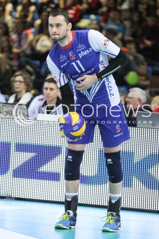  20.02.2016 RZESZOW <br />SIATKOWKA PLUS LIGA 2015/2016 MEN VOLLEYBALL POLAND POLISH PLUSLIGA LEAGUE SEASON 2015/2016 <br />MECZ ASSECO RESOVIA RZESZOW - LUCZNICZKA BYDGOSZCZ <br />N/Z MICHAL RUCIAK SYLWETKA <br /> 