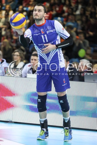  20.02.2016 RZESZOW <br />SIATKOWKA PLUS LIGA 2015/2016 MEN VOLLEYBALL POLAND POLISH PLUSLIGA LEAGUE SEASON 2015/2016 <br />MECZ ASSECO RESOVIA RZESZOW - LUCZNICZKA BYDGOSZCZ <br />N/Z MICHAL RUCIAK SYLWETKA <br /> 