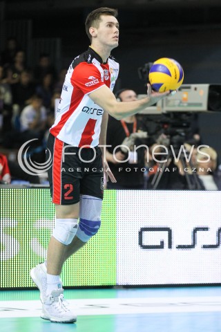  20.02.2016 RZESZOW <br />SIATKOWKA PLUS LIGA 2015/2016 MEN VOLLEYBALL POLAND POLISH PLUSLIGA LEAGUE SEASON 2015/2016 <br />MECZ ASSECO RESOVIA RZESZOW - LUCZNICZKA BYDGOSZCZ <br />N/Z THOMAS JAESCHKE SYLWETKA <br /> 