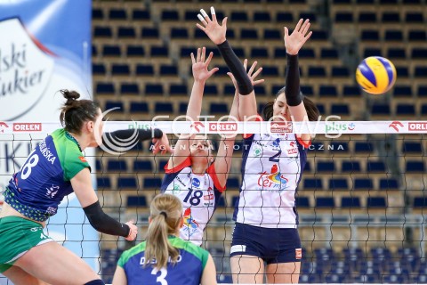  21.02.2016 LODZ SIATKOWKA ORLEN LIGA SEZON 2015/2016 WOMEN VOLLEYBALL POLISH SEASON BEEF MASTER BUDOWLANI LODZ - PGE ATOM TREFL SOPOT<br />
N/Z GABRIELA POLANSKA PAVLA VINCOUROVA<br />
 