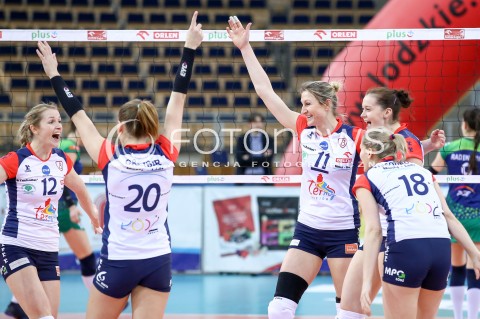  21.02.2016 LODZ SIATKOWKA ORLEN LIGA SEZON 2015/2016 WOMEN VOLLEYBALL POLISH SEASON BEEF MASTER BUDOWLANI LODZ - PGE ATOM TREFL SOPOT<br />
N/Z RADOSC EMOCJE WYGRANA<br />
 