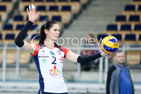  21.02.2016 LODZ SIATKOWKA ORLEN LIGA SEZON 2015/2016 WOMEN VOLLEYBALL POLISH SEASON BEEF MASTER BUDOWLANI LODZ - PGE ATOM TREFL SOPOT<br />
N/Z GABRIELA POLANSKA SYLWETKA<br />
 