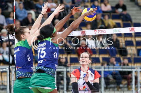  21.02.2016 LODZ SIATKOWKA ORLEN LIGA SEZON 2015/2016 WOMEN VOLLEYBALL POLISH SEASON BEEF MASTER BUDOWLANI LODZ - PGE ATOM TREFL SOPOT<br />
N/Z JULIA TWARDOWSKA<br />
 