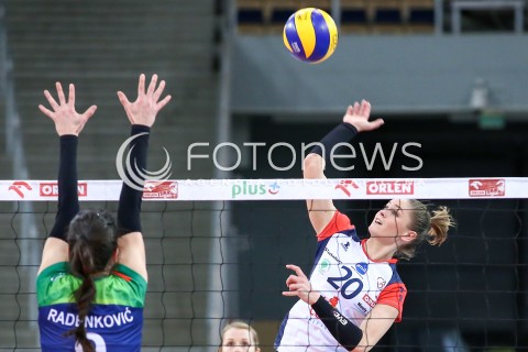  21.02.2016 LODZ SIATKOWKA ORLEN LIGA SEZON 2015/2016 WOMEN VOLLEYBALL POLISH SEASON BEEF MASTER BUDOWLANI LODZ - PGE ATOM TREFL SOPOT<br />
N/Z MARTYNA GRAJBER<br />
 