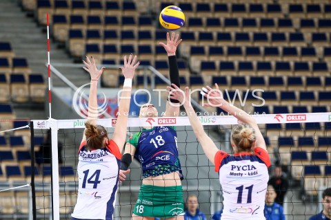  21.02.2016 LODZ SIATKOWKA ORLEN LIGA SEZON 2015/2016 WOMEN VOLLEYBALL POLISH SEASON BEEF MASTER BUDOWLANI LODZ - PGE ATOM TREFL SOPOT<br />
N/Z KATARZYNA ZAROSLINSKA<br />
 