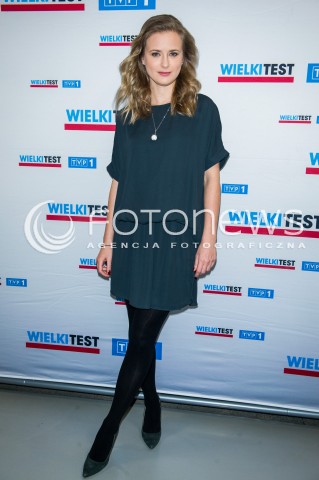  22.02.2016 WARSZAWA TVP<br />WIELKI TEST WIEDZY EKONOMICZNEJ<br />N/Z MARTA CHODOROWSKA<br /> 