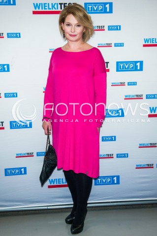  22.02.2016 WARSZAWA TVP<br />WIELKI TEST WIEDZY EKONOMICZNEJ<br />N/Z DOMINIKA OSTALOWSKA<br /> 